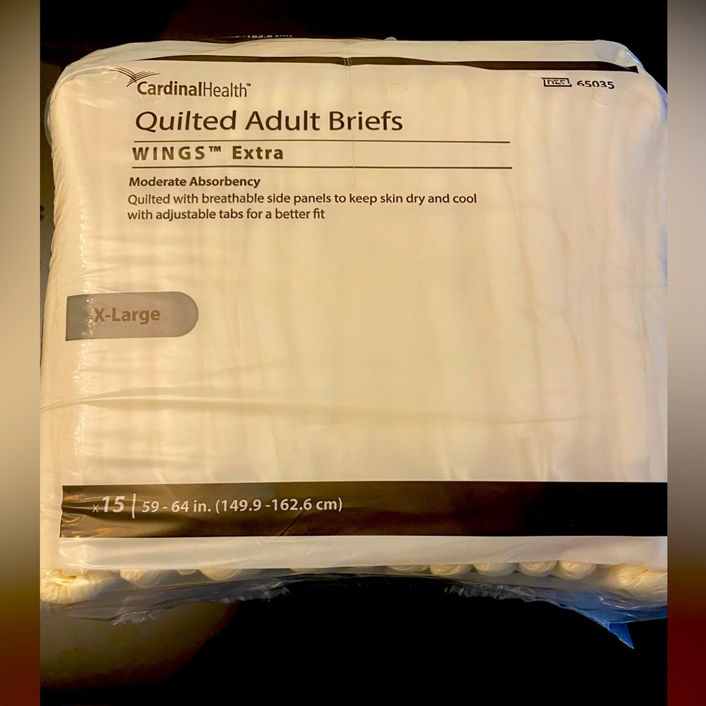 2 packages of adult xl diapers